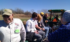 Riding through the pasture at Claythorne Ranch