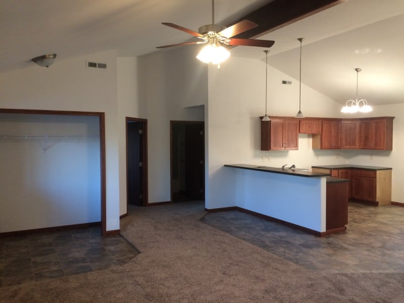 In place of a dilapidated property, Randolph, Nebraska, now has a new energy efficient spec home. Photo provided by Gary A. Van Meter, Revitalize Randolph.